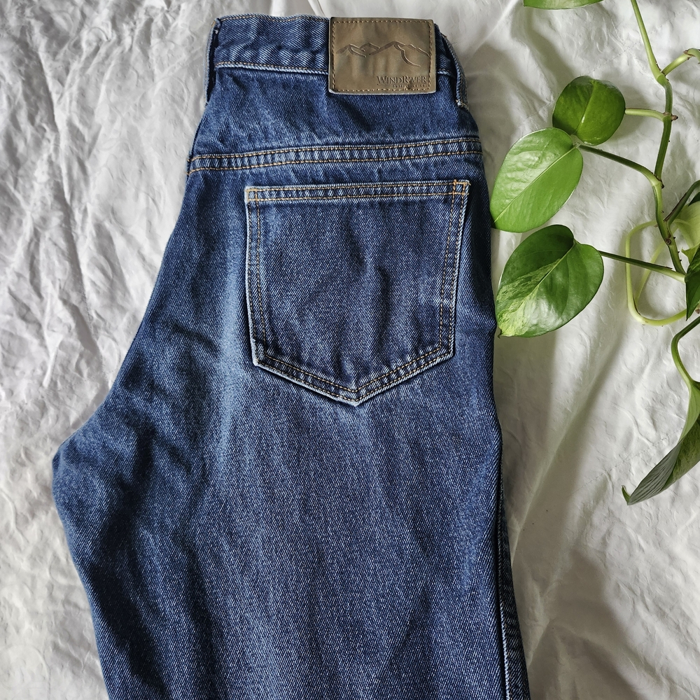 Vintage Windriver Men's Straight Leg Jeans in Dark Blue